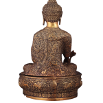 Pure Brass Medicine Buddha 22" Dragon Carvings - Handcrafted Healing Statue | Jaipurio